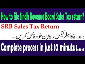 File Sindh Revenue Board sales tax return in simple way | Annex-A & Annex-C Adjustment | Info tax |