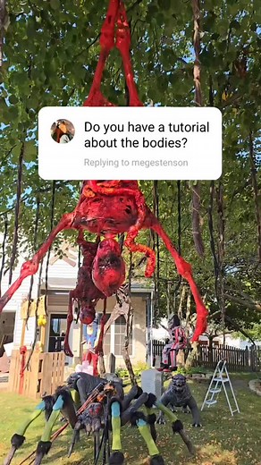 Dave Appel on Instagram: "We get asked a lot so here's how to make quick hanging bodies for Halloween!! They go Great with our Hanging Vine Tutorial!! Supply List -Skeleton -Plastic Wrap/Saran Wrap -Heat Gun or Hair Dryer -Flirt Alert Red Paint -Matte Black Paint -Great Stuff #cosplay #cosplayers #halloweenseason #diyprojects #diy #halloweenlife #humpday #buildseason #witchythings #fallvibes🍁 #hauntedhouse #vines #makersgonnamake #halloweenideas"