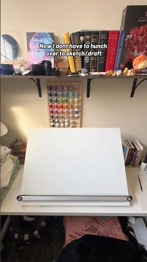 Get a portable drafting table! Your neck will thank you later 🫶🏽