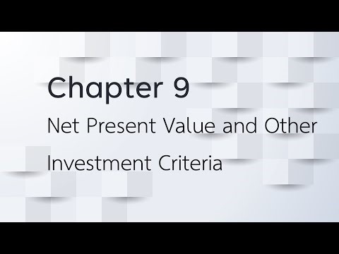 Net Present Value and Other Investment Criteria