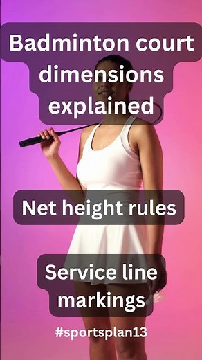 Badminton court dimensions explained #badminton #shots