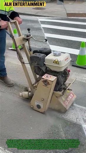 Road Marking Removal Machine | Quickly & Cleanly Strips Asphalt Paint #shorts