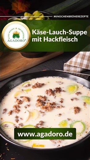 🍴 Käse-Lauch-Suppe mit Hackfleisch #shorts