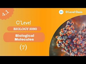 Biological Molecules Summary | O Level Biology | chapter 4 | Unit 4.1