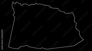 St. Ann Jamaica parish map outline animation