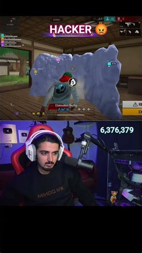 Hacker 😡 in Game freefire #freefire #hacker #freefireshorts #shorts #viralshorts #gaming #csrankpush
