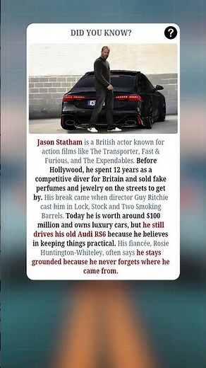 Jason Statham: The Action Star Who Never Forgot His Roots