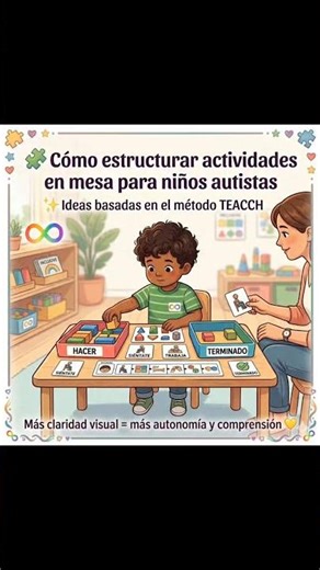 cómo estructurar actividades en mesa #autismo