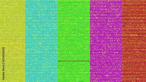 Glitch error video damage. Vertical color bars. No signal on TV. Bad signal. Video error. TV signal with interference.