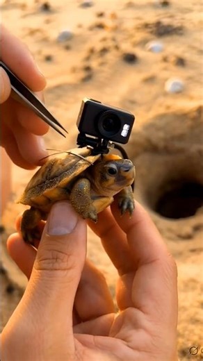 Baby Turtle POV 🐢 Micro Camera Inside a Turtle Nest
