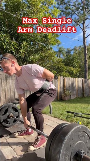 315 lb One-Arm Deadlift at 165 lb Bodyweight (Strength Origins Challenge)