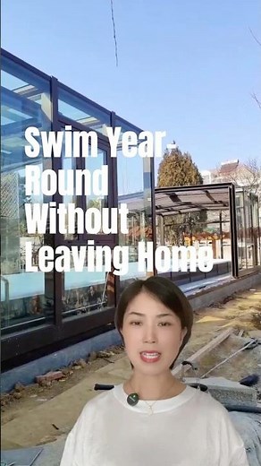 Year-Round Pool Paradise|Smart Retractable Sunroom Motorized, sealed, UV-filtered glazingfor comfort