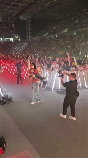 Charlotte Flair carries Rhea Ripley to the back - WWE Clash in Italy 2026