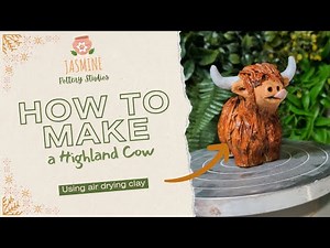 Make a Highland Cow - Air Dry Clay at Home Kit - Jasmine Pottery Studios