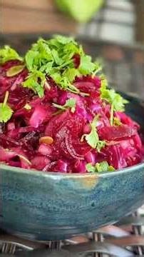 SALADA DE BETERRABA E REPOLHO ROXO 💜 | Fácil, saudável e dura dias na geladeira!