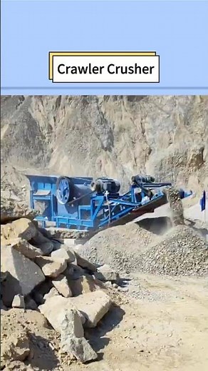 The crusher crawler is controlled by a remote control and powered by a diesel generator set.