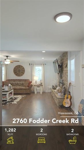 Creekside Cabin in the North GA Mountains: 2760 Fodder Creek Road Hiawassee, GA