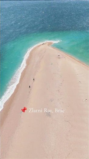 “This beach changes shape… every single day.” 🌊📍 Zlatni Rat, Brač #travel #drone #croatia.#sea
