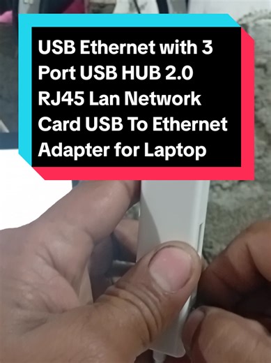 USB Ethernet with 3 Port USB HUB 2.0 RJ45 Lan Network Card USB To Ethernet Adapter for Laptop #tiktokshop #tiktokcreator #foryou #usbhub #adaptor