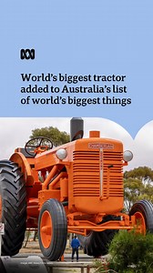 A small town in regional Western Australia has added to our nation's love of all things big, unveiling the world's largest tractor. The exact scale replica is a homage to the town's agricultural history and a tourist drawcard for passing traffic. ✍️ Brianna Melville via ABC Midwest and Wheatbelt 📸 Chris Lewis | ABC Perth