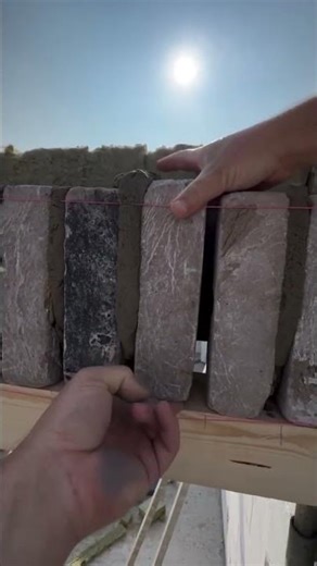 the process of installing bricks is very easy #construction #brick #popular #viralshorts #shorts