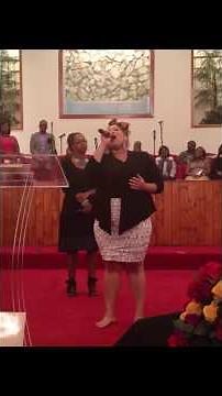 Shanta Atkins singing @ her Father's Memorial