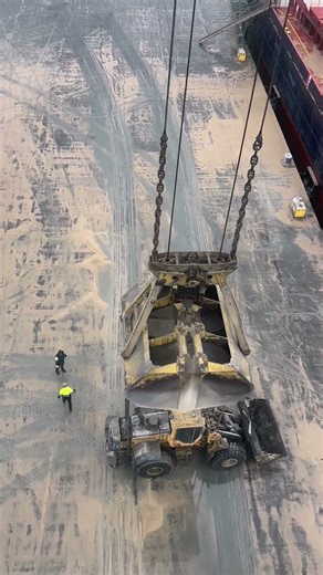 Crane Lifts a Loader Into a Ship’s Hold – This Is How Port Cargo Operations Work