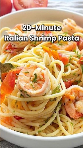 Easy Italian Shrimp Pasta 🍝