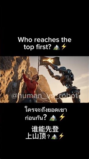 Who reaches the top first? 🏔️⚡#climb#challenge#speed#viral#robot
