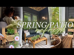 🌷Refreshing My Apartment Patio For Spring | Small Patio Makeover | Outdoor Decorating Ideas 2024