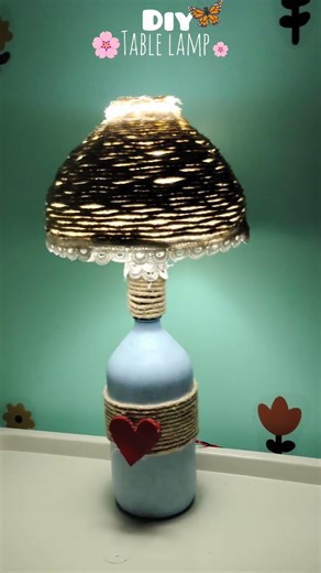 diy table lamp✨🦋#shots#diy#tablelamp#homedecor#handmadelamp#creative#craft#aesthetichomedecor✨🦋💟