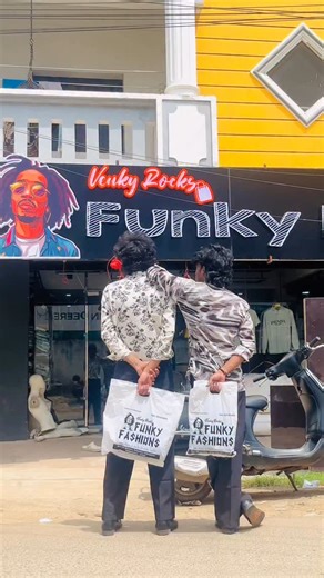 FUNKY FASHIONS⚡ on Instagram: "Grand opening on Sunday 💥⚡️ @venky_rocks_funnky_fashions @venky_rocks_funky_fashions_2_ . . . . . . #trending #funky #instagram #keepsupporting #trendingreels #vzm #viral #support #post #viralreels #war2 #coolie#korean#formals#bigboos"