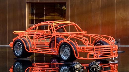 Porsche 934 wireframe sculpture sells for over $200,000