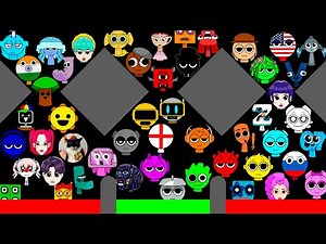 MEGAMIX SPRUNKI Marble Race Tournament in Algodoo - Sprunki Marbles Elimination!