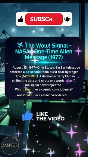 The Wow! Signal (1977) – The Night We Might’ve Heard Aliens! #DarkHistory #NASA #Shorts