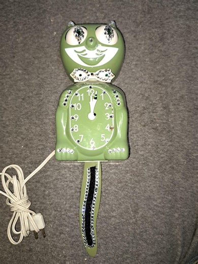 Kit Cat Clock Model D8 Refurbished Jeweled Avacado Vintage 1970s 110v Electric - Etsy