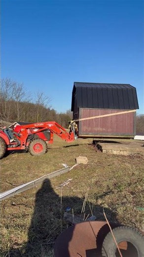 Tractor Nearly Tips Hauling Amish-Built Shed