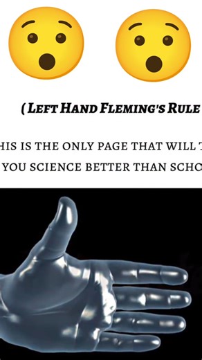 Fleming’s left-hand rule is a simple way to predict direction of force experienced #physics #facts