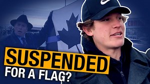 54K views · 1.3K reactions | A high school in Bradford, Ontario recently suspended a student for sporting a thin blue line version of the Canadian flag on his truck, claiming the flag wasn't 'inclusive enough.' FULL REPORT: https://rebelne.ws/3CR14wG | Rebel News | Facebook