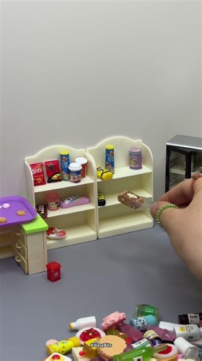 ASMR Mini Grocery Setup #shorts #asmr #oddlysatisfying