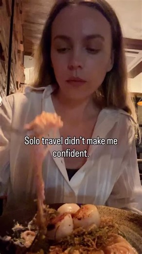 Julia ✨ 📒🍣travel & cruise ship | Travel didn’t make me confident, staying when it felt uncomfortable did. Eating alone in restaurants. Going on solo trips with no one to... | Instagram