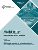 Video watermarking using motion compensated 2D t 2D filtering | Proceedings of the 12th ACM workshop on Multimedia and security