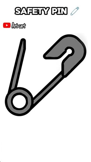 How to draw easy safety pin #shorts
