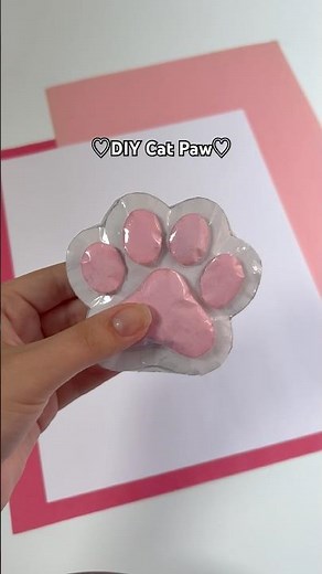 DIY Cat Paw Squishy That Actually SQUISHES!!!🐾🩷 #squishy #diy #handmade #craft #papercraft #kawaii