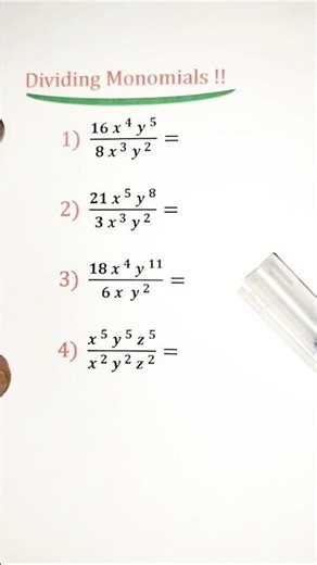 Dividing Monomials Made Easy! #shorts #youtubeshorts #maths #mathstricks