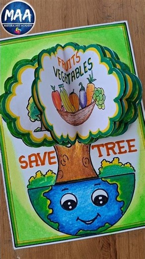 Save Tree project drawing | Save Tree Save Life #shorts #short #youtubeshorts #viral #trending #tree