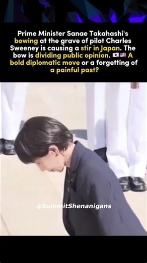 Japan PM bows to Nagasaki bomber pilot… 👀🇯🇵🇺🇸#japan #nagasaki #politics