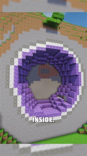 An unusual geode base in Minecraft #shorts