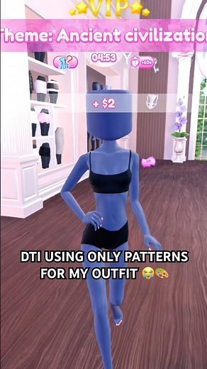 DTI But I ONLY Used Patterns For My Entire Outfit 👀🎀 #roblox #dresstoimpress