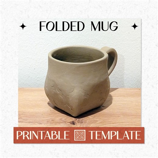 Folded Slab Mug Template PDF Pattern   Instructions, DIY Printable A4 & US Letter Digital Download - Etsy